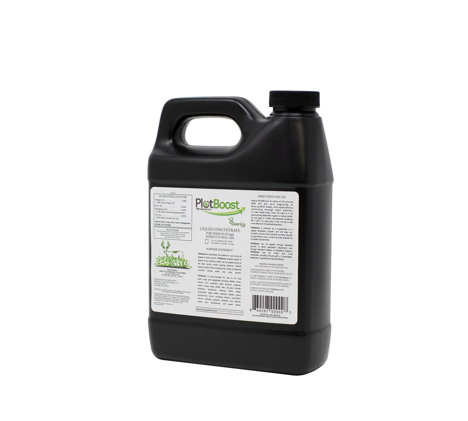 DeerGro PlotBoost 32oz Spray for Faster Growth & Stronger Food Plots ...